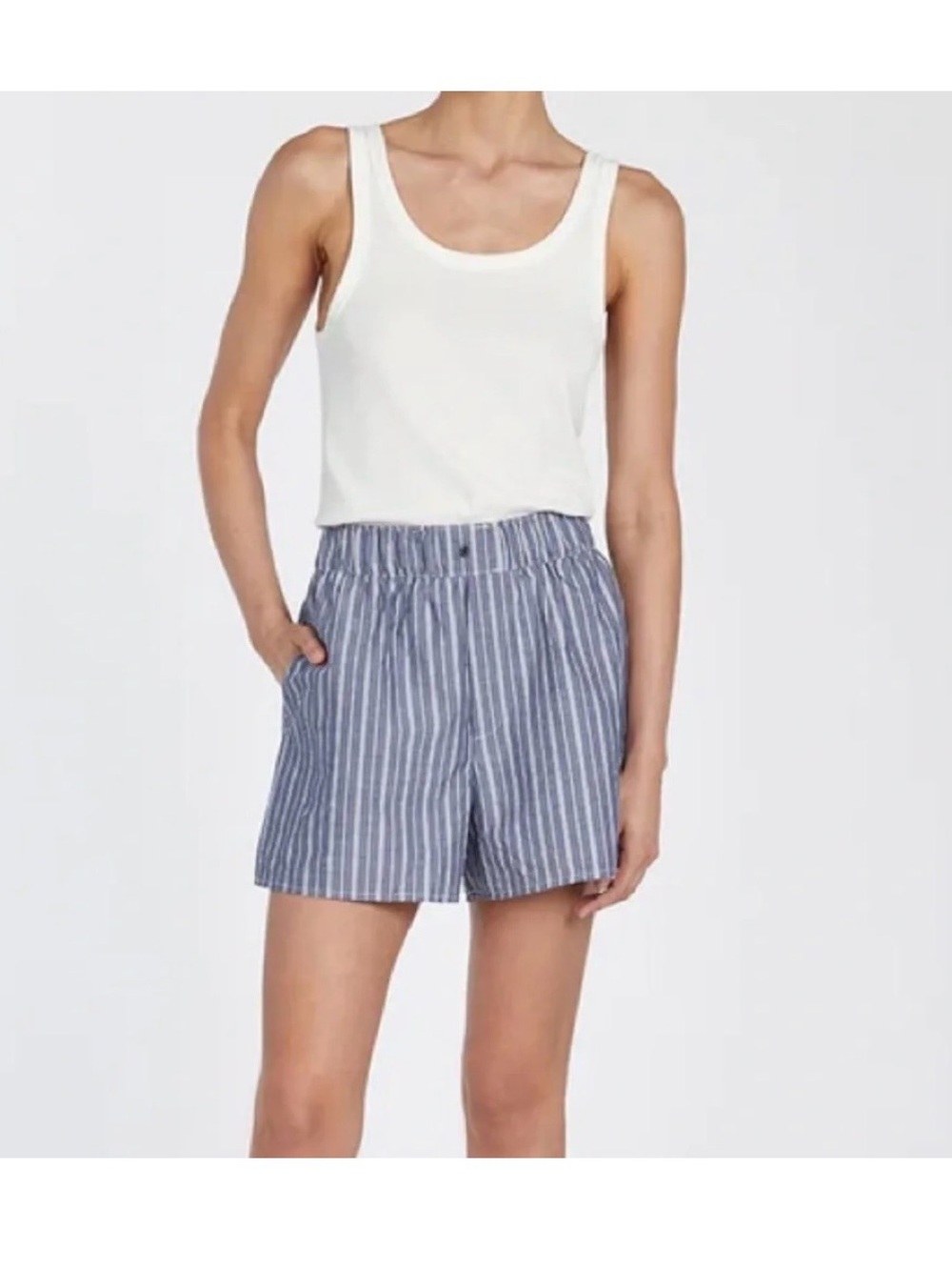 DISSH Sharni blue stripe shorts.